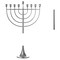 Vintiquewise Modern Solid Metal Judaica Hanukkah Menorah 9 Branched Candelabra, Aluminum Finish Large QI004119.AL.L - alternate 6